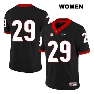 Women's Georgia Bulldogs NCAA #29 Christopher Smith Nike Stitched Black Legend Authentic No Name College Football Jersey RCO0254IS